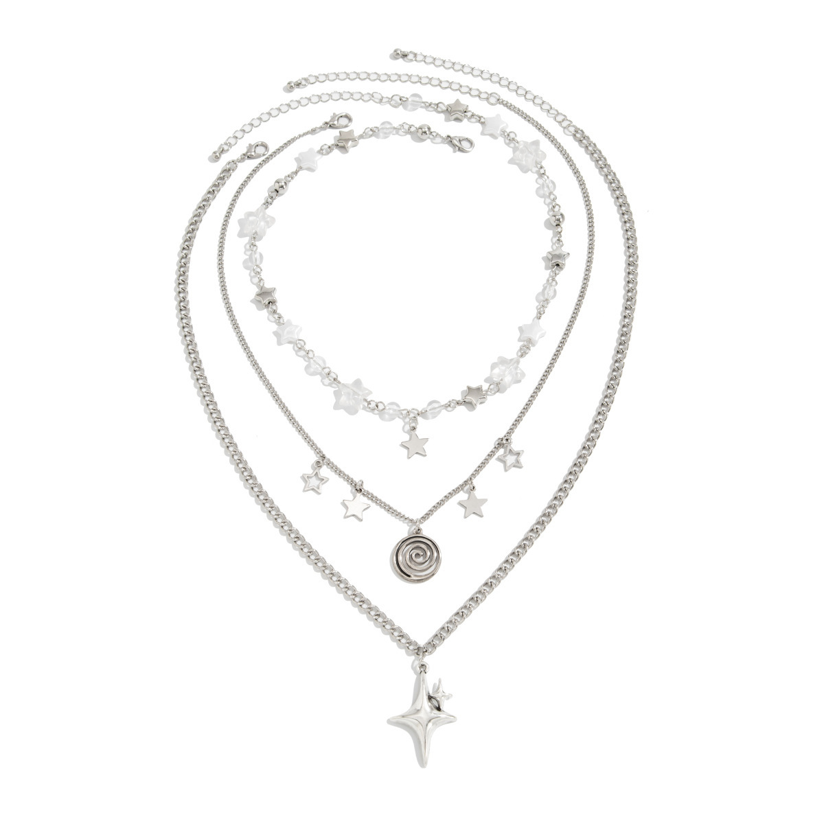 Multi-layer Star Pendant Neckl - огляд і ціна Layered Pendant Necklace Aesthetic