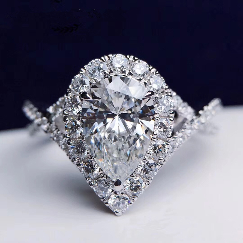 Custom Solid 14K White Gold Wo - огляд і ціна Moissanite Engagement Ring 1 Carat