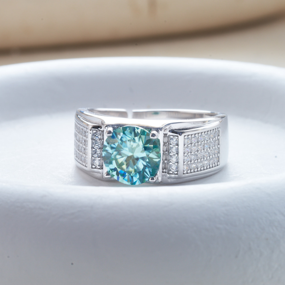 1 carat natural blue color moi - огляд і ціна Moissanite Engagement Ring 1 Carat