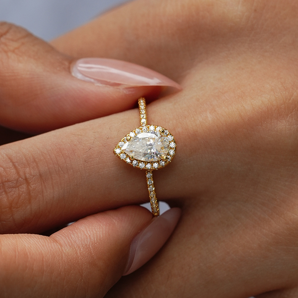 KyanGem Real 18K Gold Moissani - огляд і ціна Moissanite Engagement Ring 1 Carat