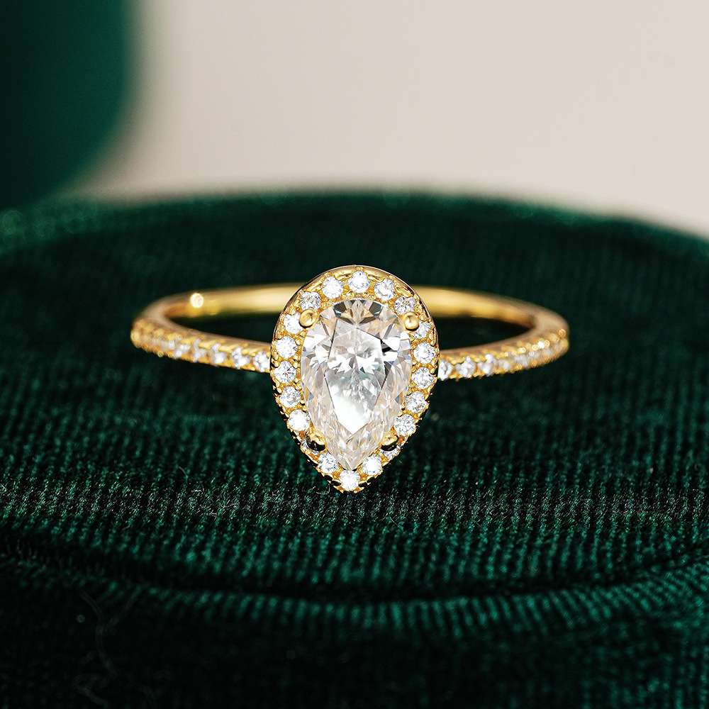 KyanGem Real 18K Gold Moissani - огляд і ціна Moissanite Engagement Ring 1 Carat