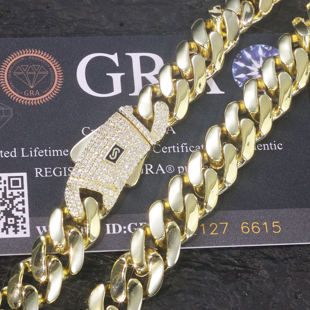 ESKEEM New 925 Silver Monaco C - огляд і ціна Cuban Link Chain 12Mm