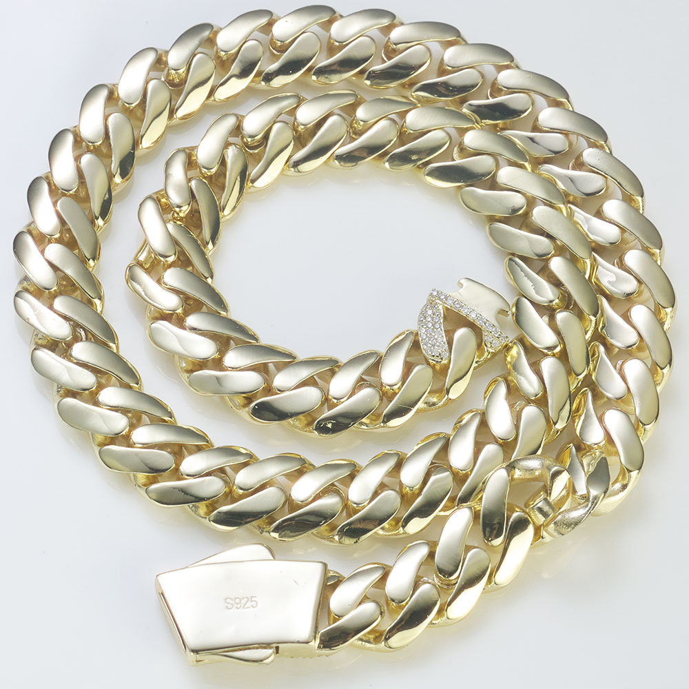 ESKEEM New 925 Silver Monaco C - огляд і ціна Cuban Link Chain 12Mm