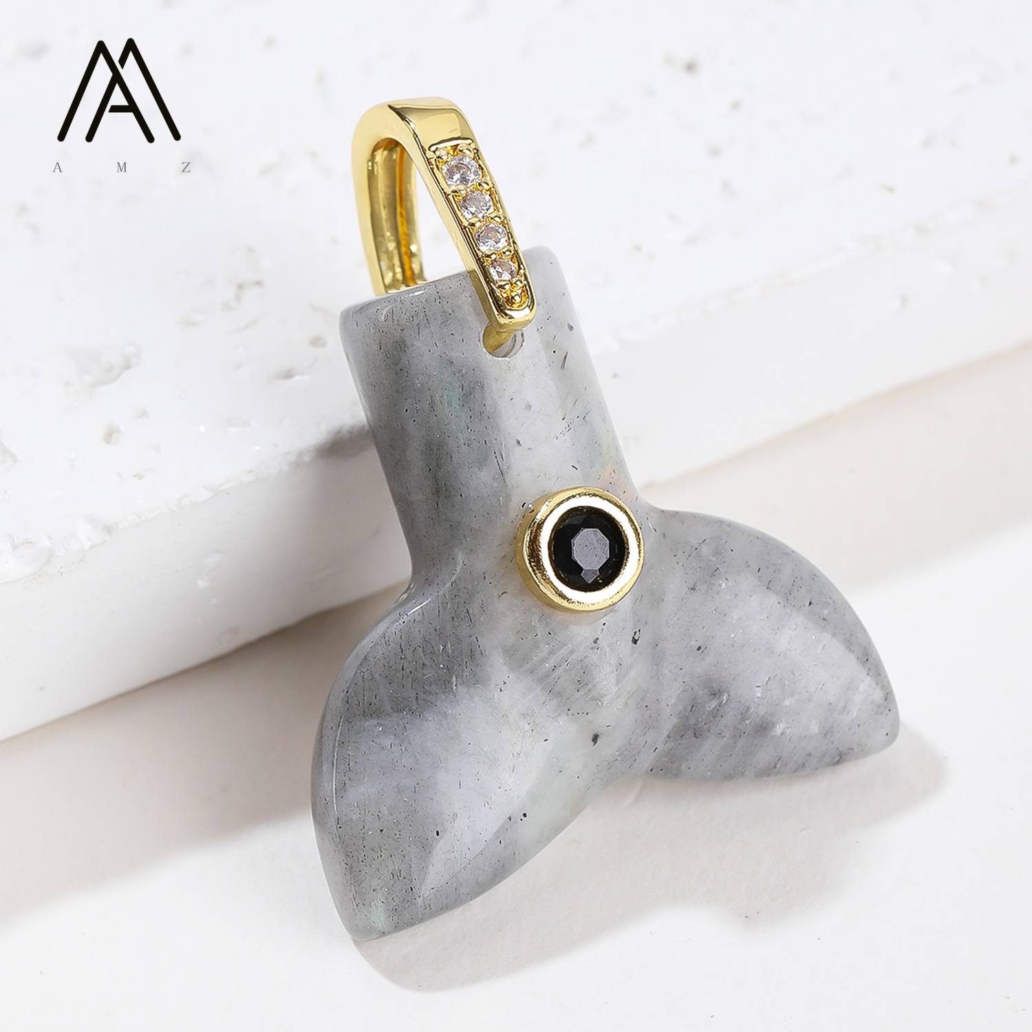 1/3/5/10pcs Fish Tail Natural  - огляд і ціна Crystal Pendant Necklace Natural Stone