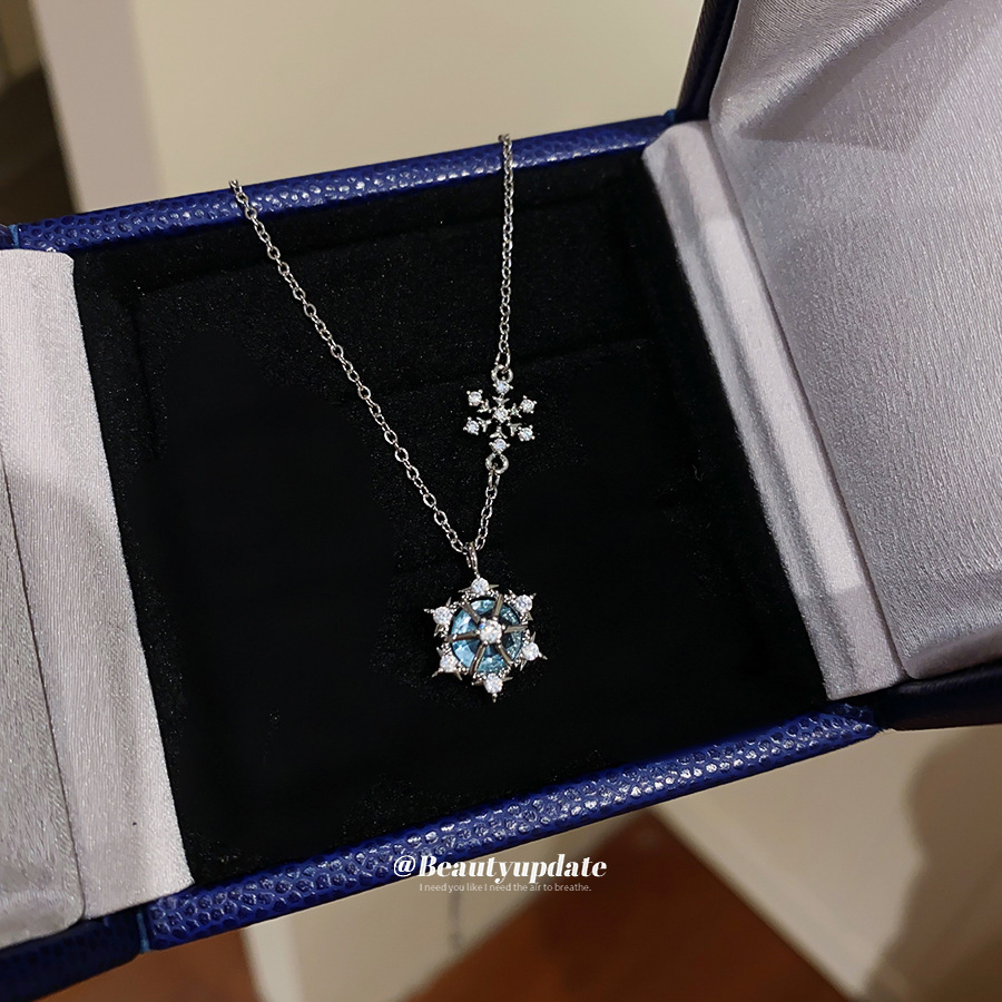 Sparkling Ice Crystal Snowflak - огляд і ціна Layered Pendant Necklace Aesthetic