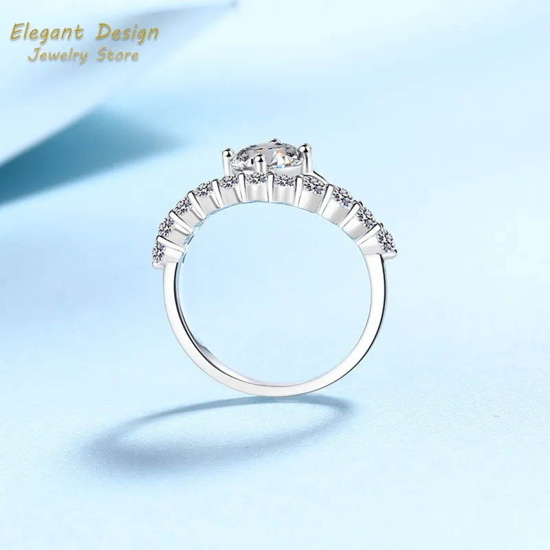 Crown of Love Platinum Pt950 W - огляд і ціна Moissanite Engagement Ring 1 Carat