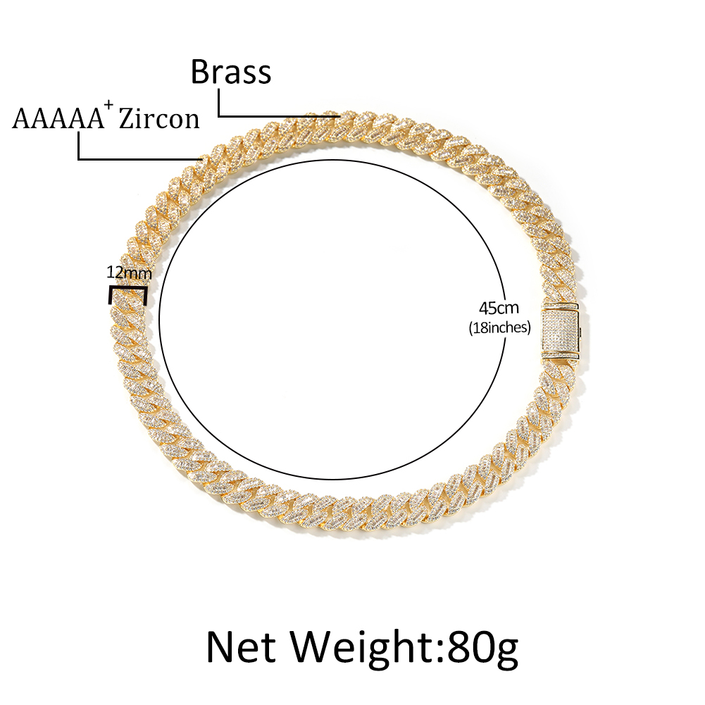 THE BLING KING 12/15mm Miami C - огляд і ціна Cuban Link Chain 12Mm