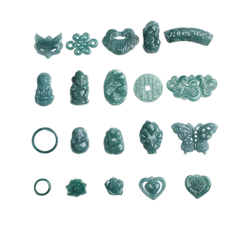 2PC Natural Blue Water Jadeite - огляд і ціна Earrings