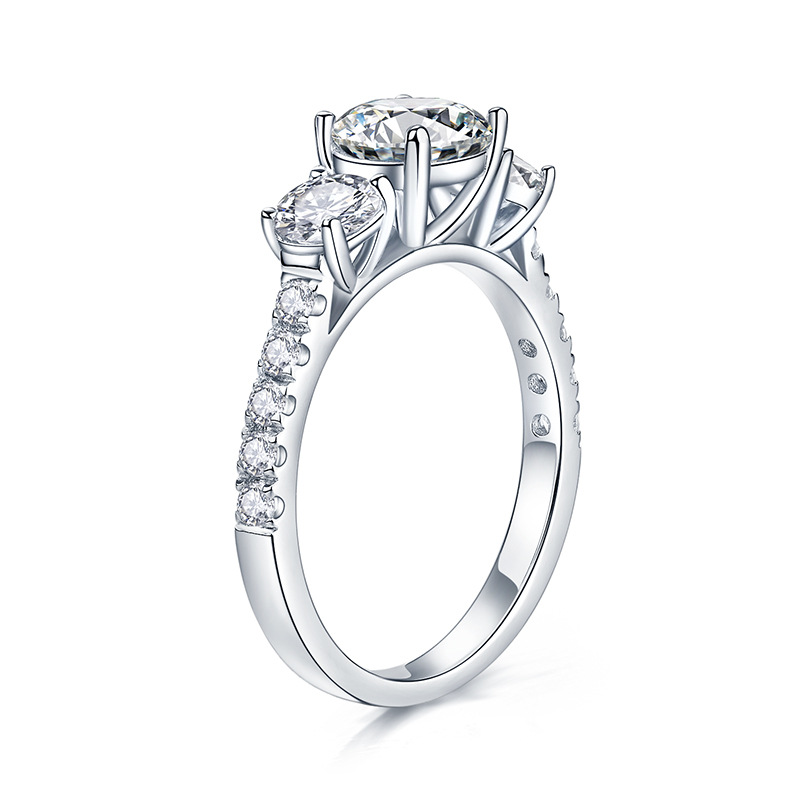 HTOTOH 3 Stone 1 Carat D Color - огляд і ціна Moissanite Engagement Ring 1 Carat