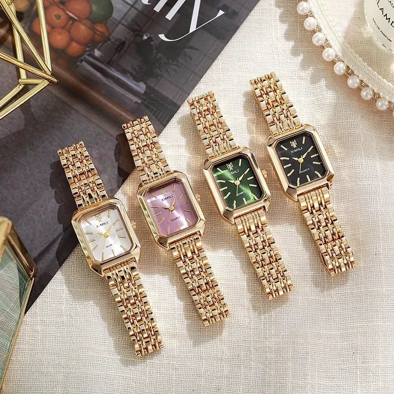 Women Retro Square Metal Band  - огляд і ціна Watch Accessories