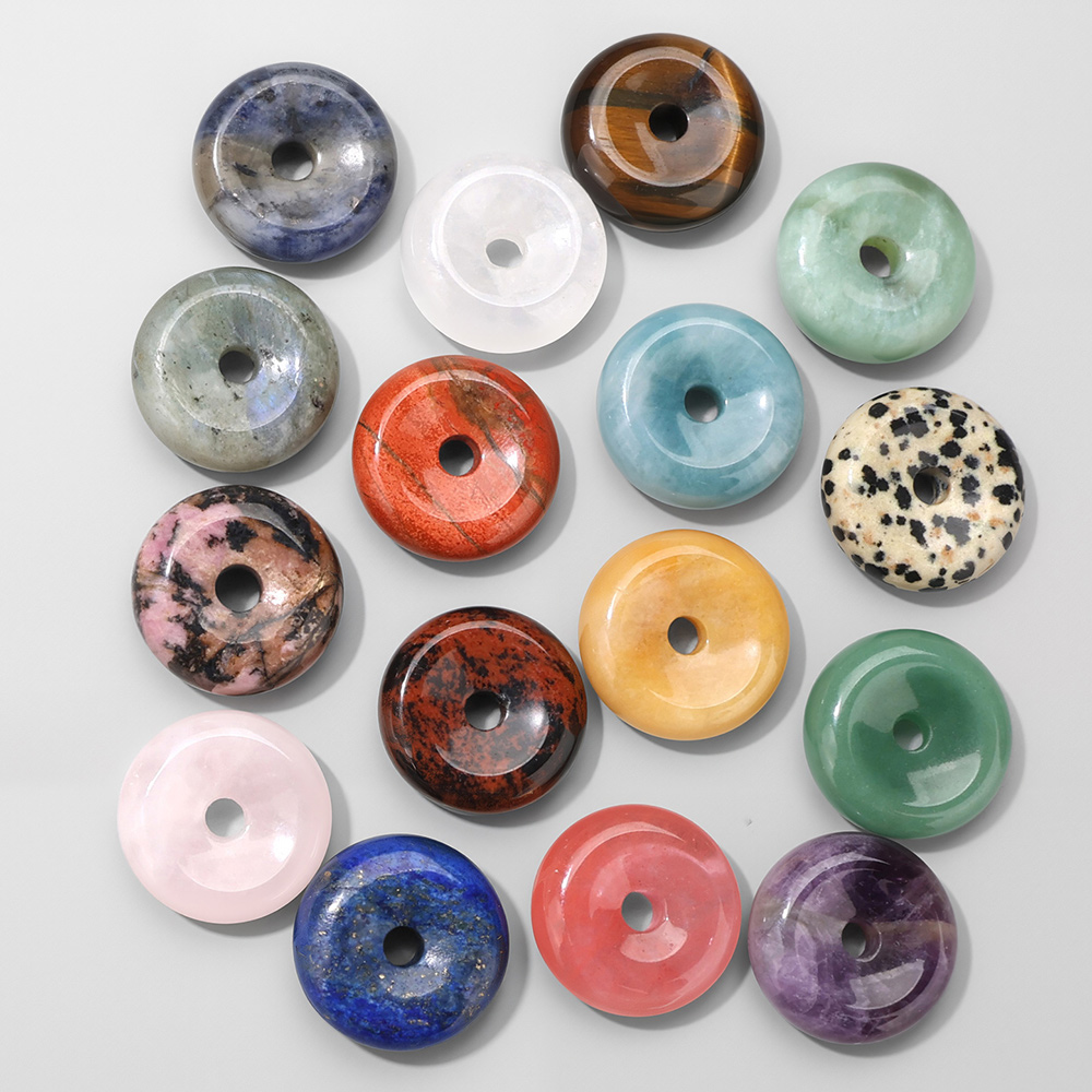 1pc 25MM Circle Donut for Neck - огляд і ціна Crystal Pendant Necklace Natural Stone