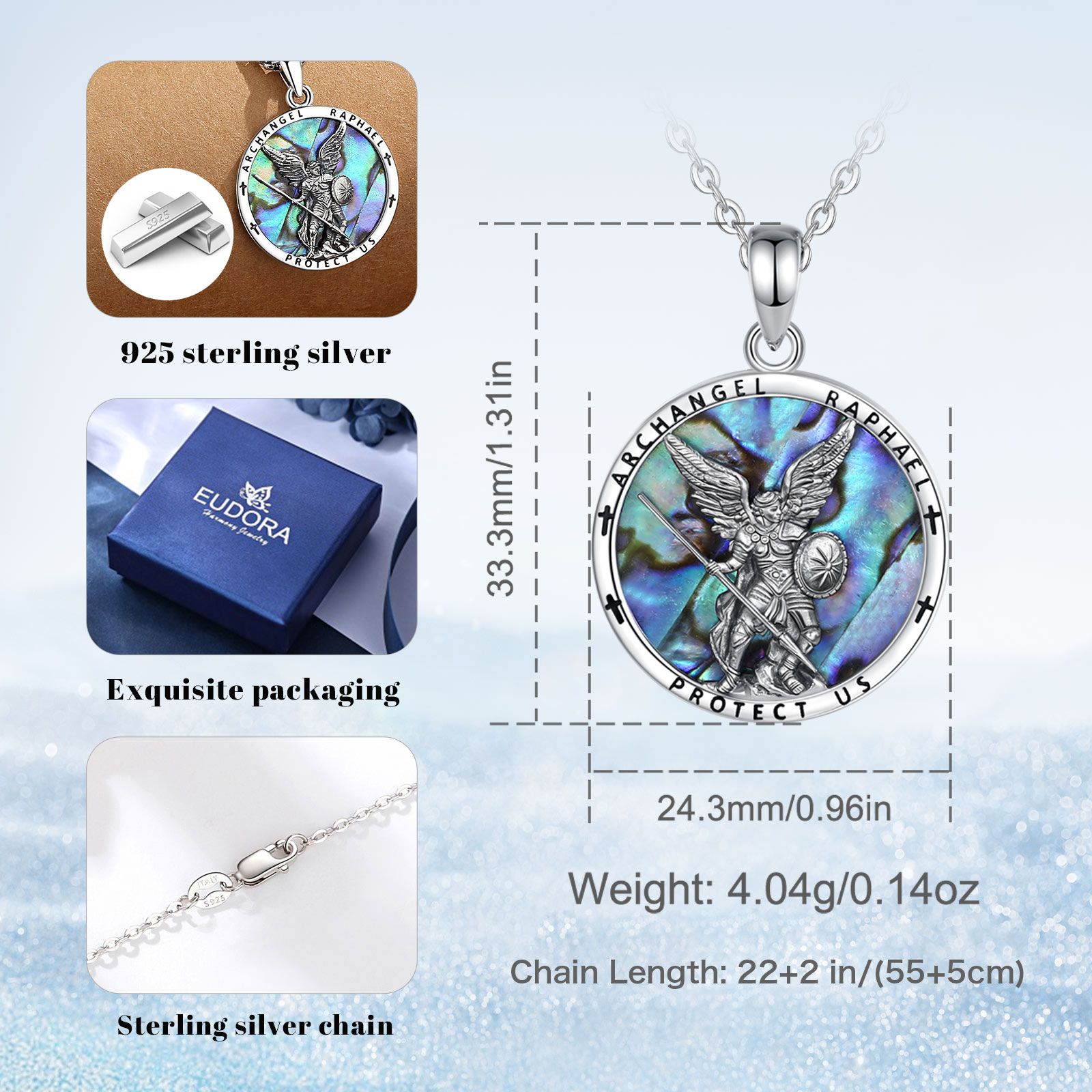 Eudora 925 Sterling Silver St. - огляд і ціна 925 Sterling Silver Chain Necklace Men