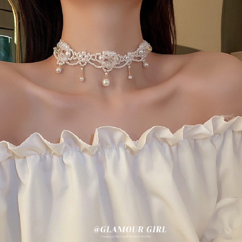 Luxury Vintage Pearl Choker Ne - огляд і ціна Pearl Choker Necklace Vintage