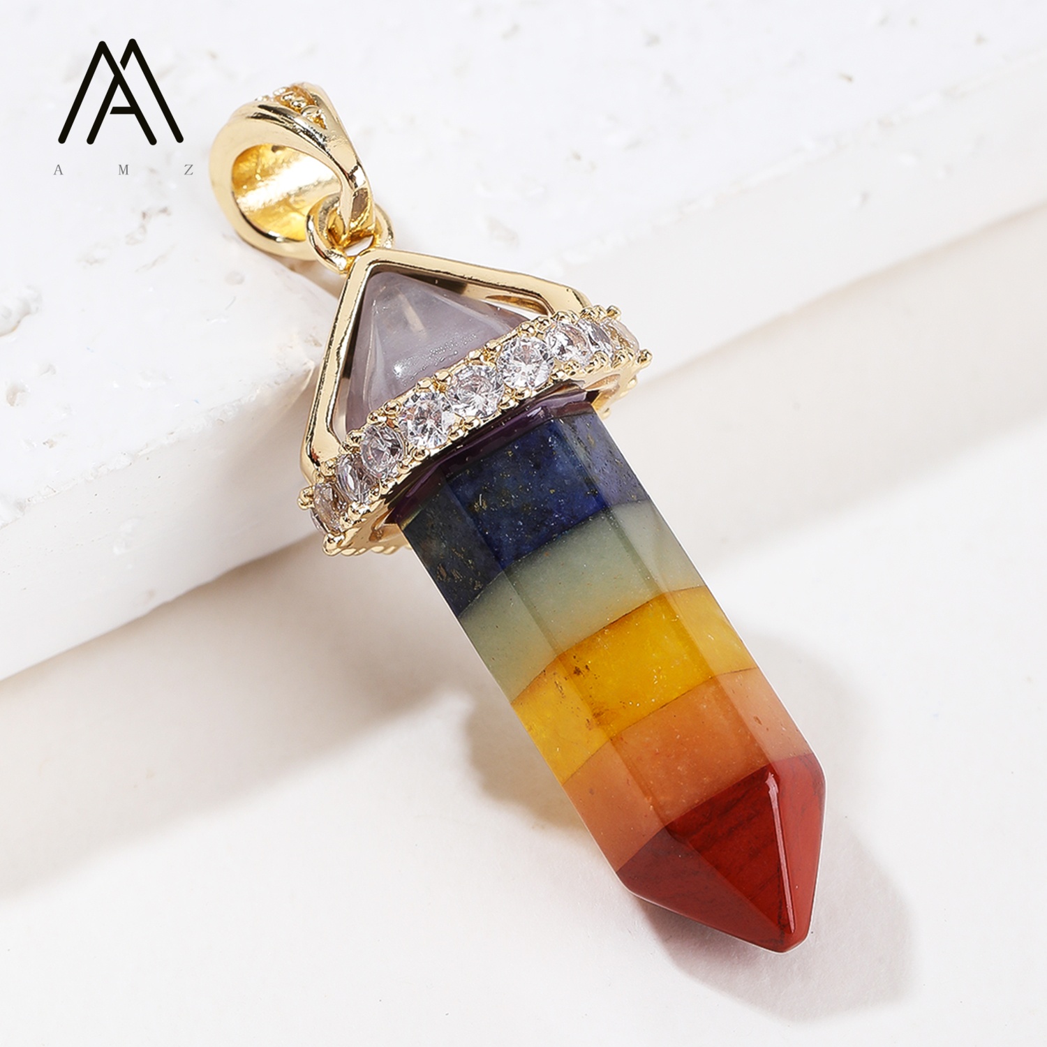1/3/5/10pcs Fashion Hexagonal  - огляд і ціна Crystal Pendant Necklace Natural Stone