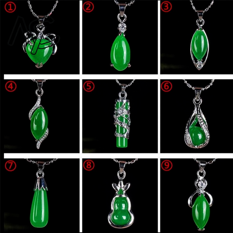 925 Silver Chinese Green Jade  - огляд і ціна Necklaces
