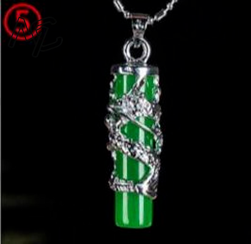 925 Silver Chinese Green Jade  - огляд і ціна Necklaces